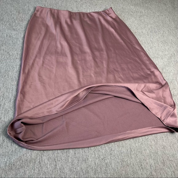 NWOT A New Day Mauve Purple Satin Midi Skirt Women’s Size XXL - Picture 4 of 7